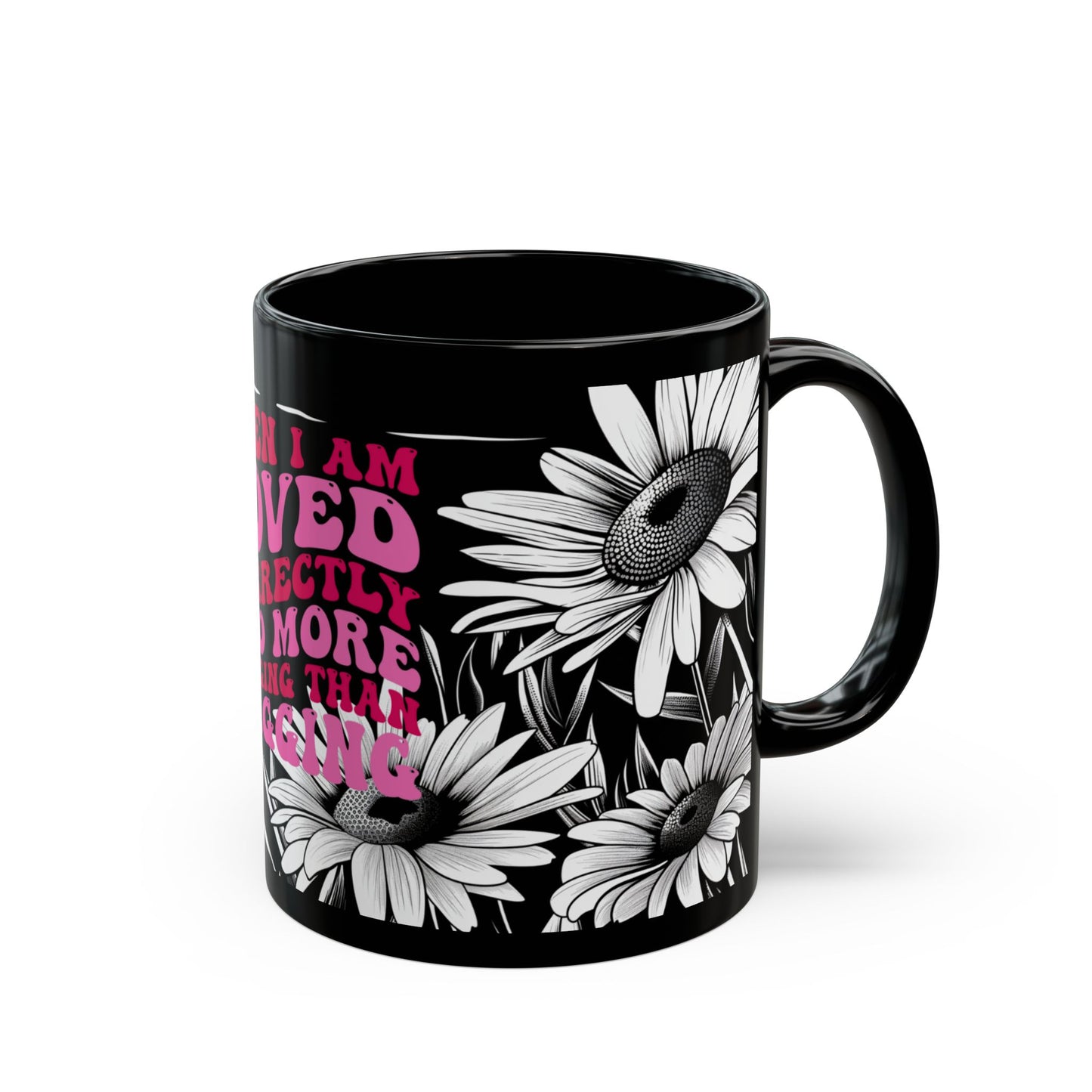 Cheeky Quote Black Ceramic Mug