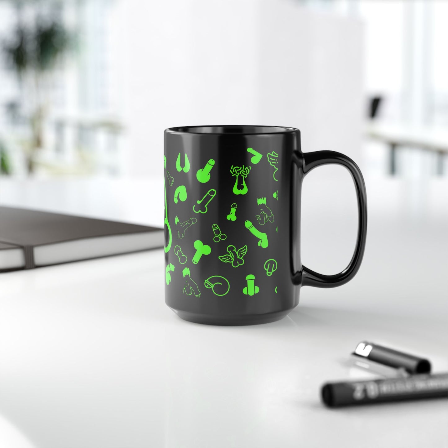 Cheeky Fun Green Willie Mug