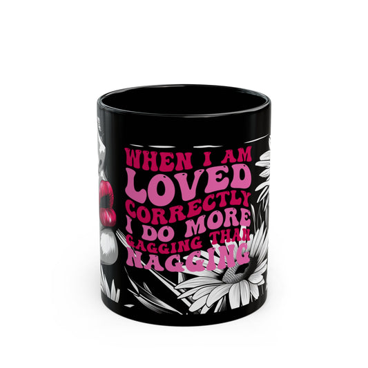 Cheeky Quote Black Ceramic Mug