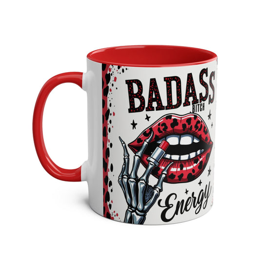 Badass Bitch Ceramic Two Tone Mug - Mugarooz