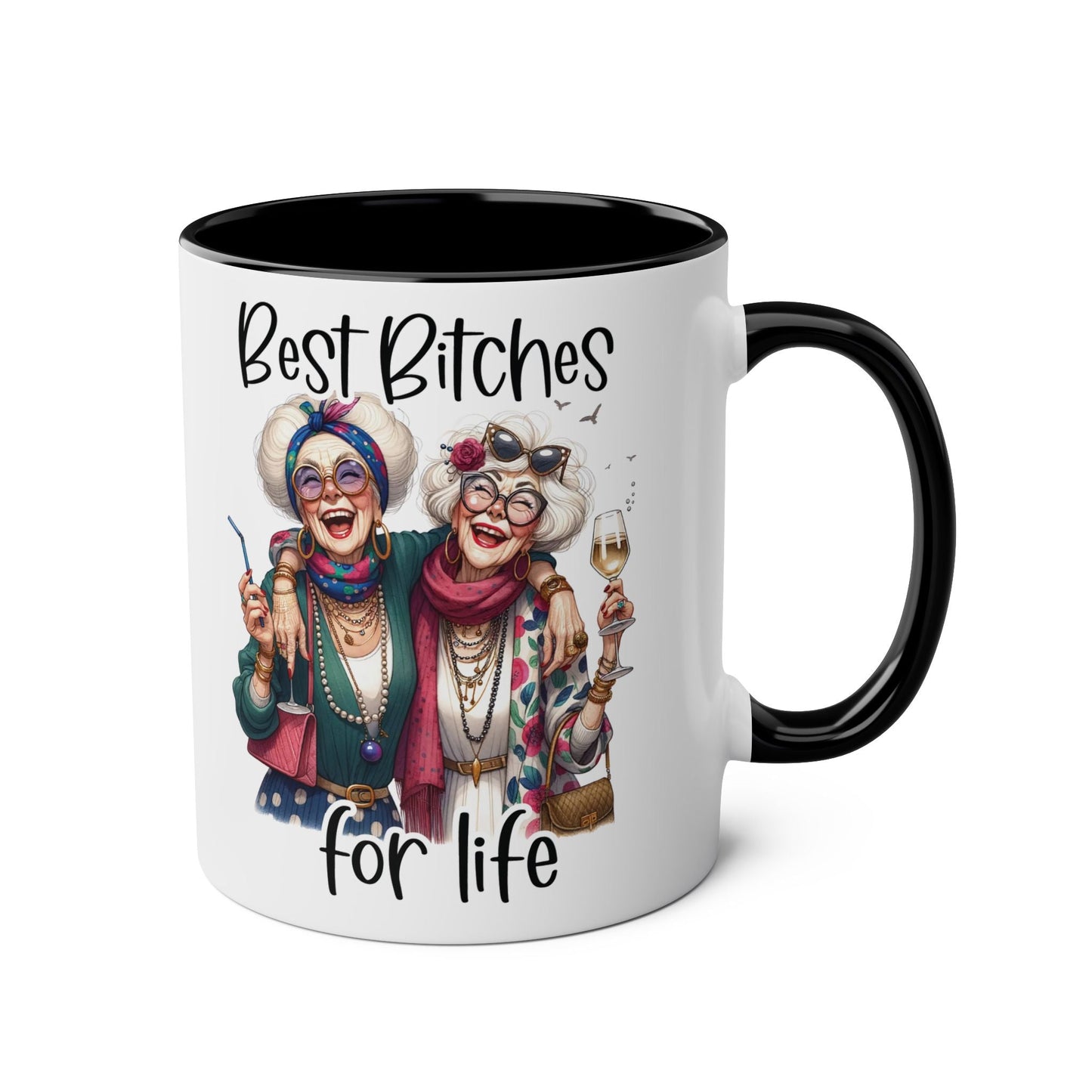 Best Bitches Ceramic Two Tone Mug - Mugarooz