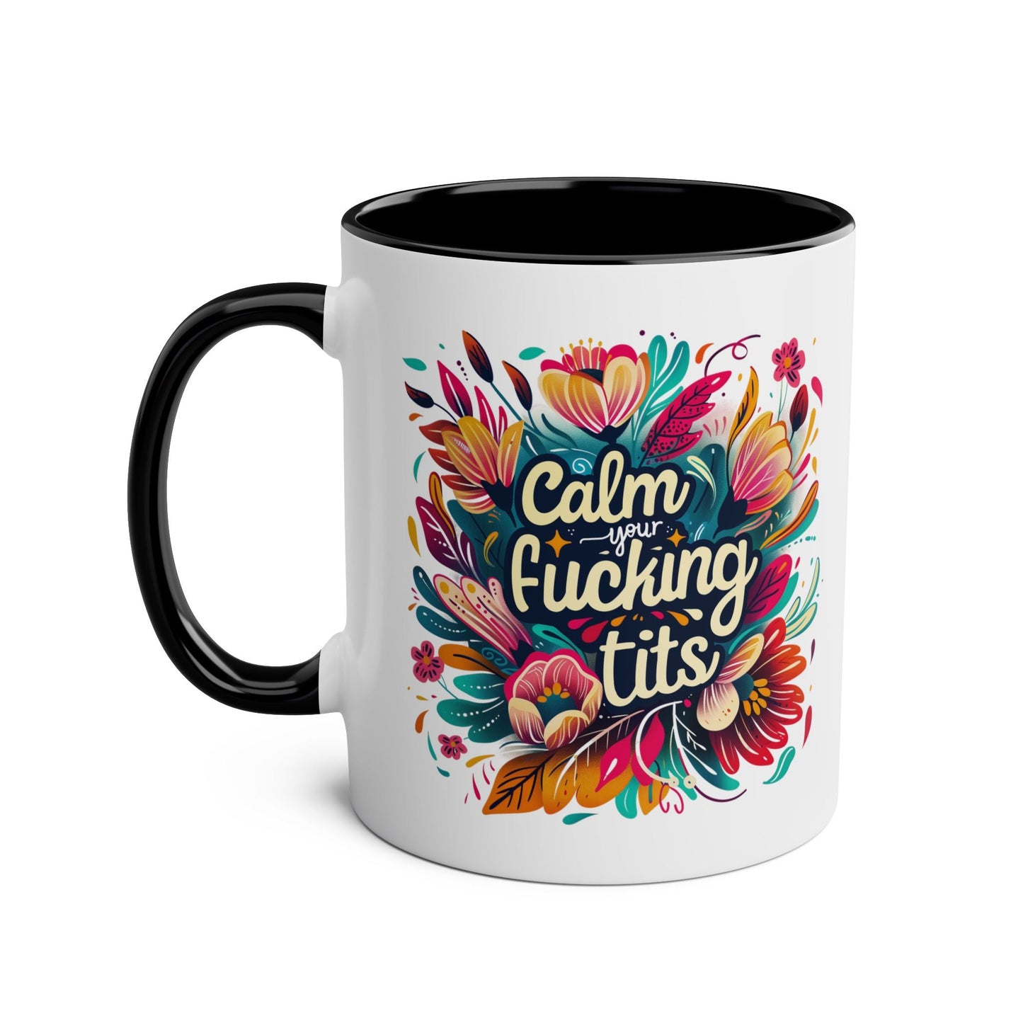 Get your caffeine fix with the Calm Your Tits Coffee Mug. This hilarious mug is perfect for anyone with a sense of humor. Featuring a funny, rude, and sarky design, Mugarooz