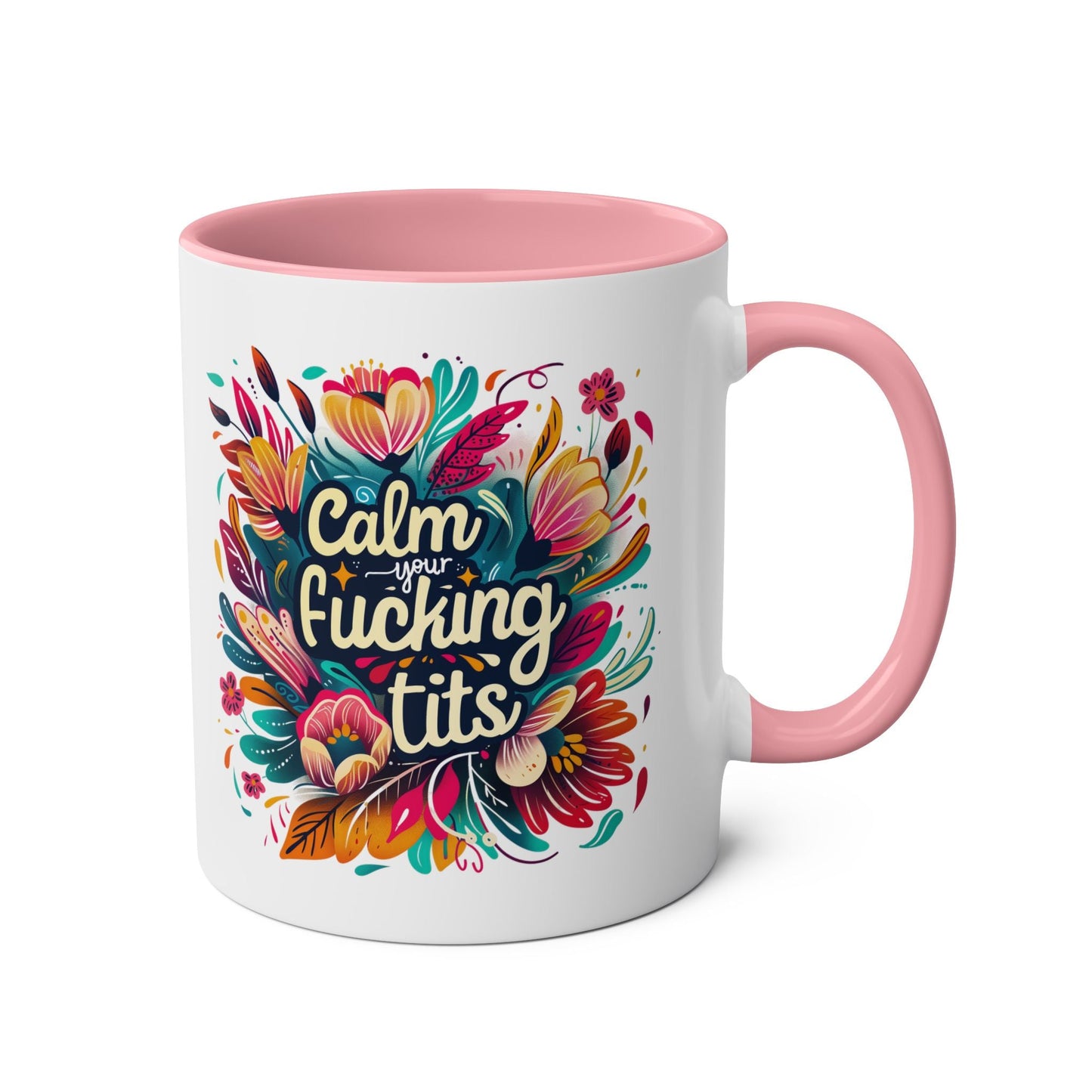 Get your caffeine fix with the Calm Your Tits Coffee Mug. This hilarious mug is perfect for anyone with a sense of humor. Featuring a funny, rude, and sarky design, Mugarooz