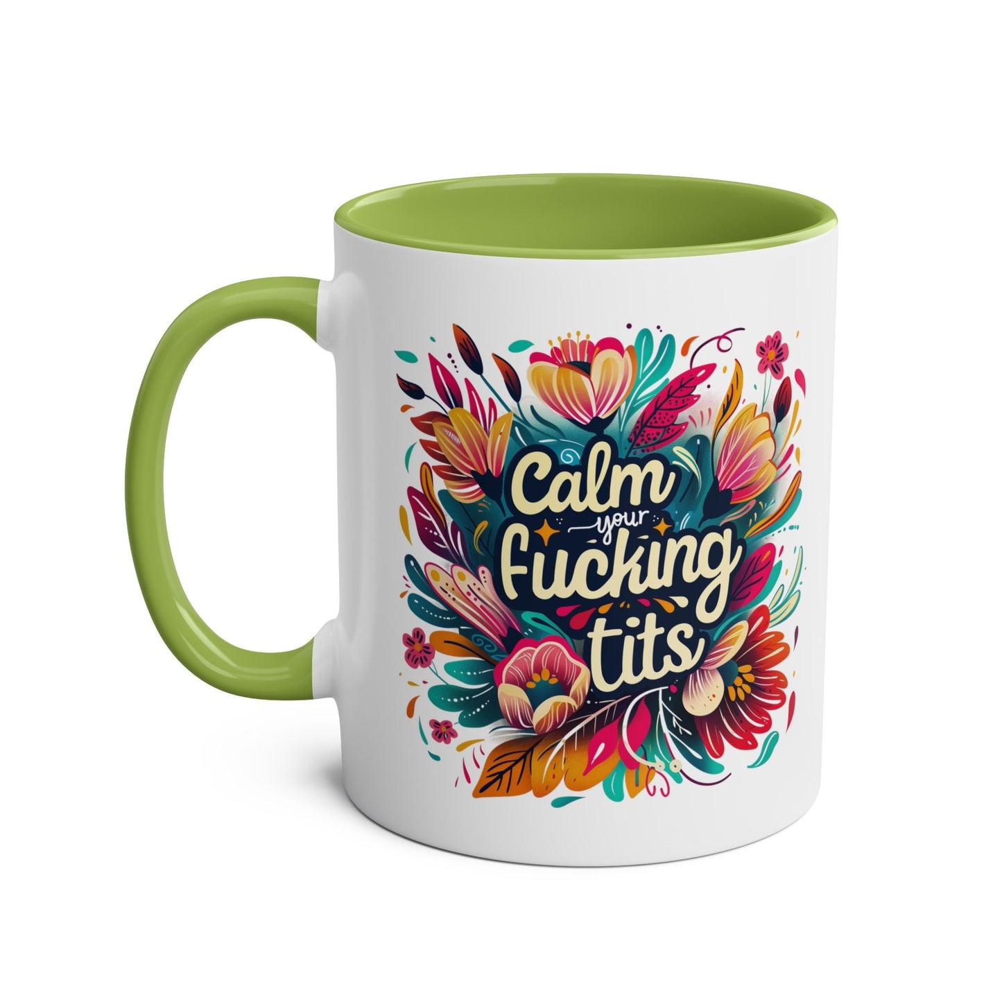 Get your caffeine fix with the Calm Your Tits Coffee Mug. This hilarious mug is perfect for anyone with a sense of humor. Featuring a funny, rude, and sarky design, Mugarooz