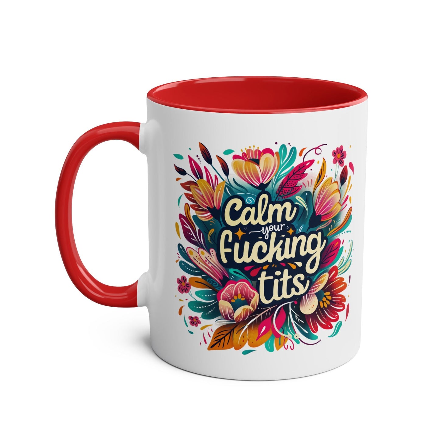 Get your caffeine fix with the Calm Your Tits Coffee Mug. This hilarious mug is perfect for anyone with a sense of humor. Featuring a funny, rude, and sarky design, Mugarooz