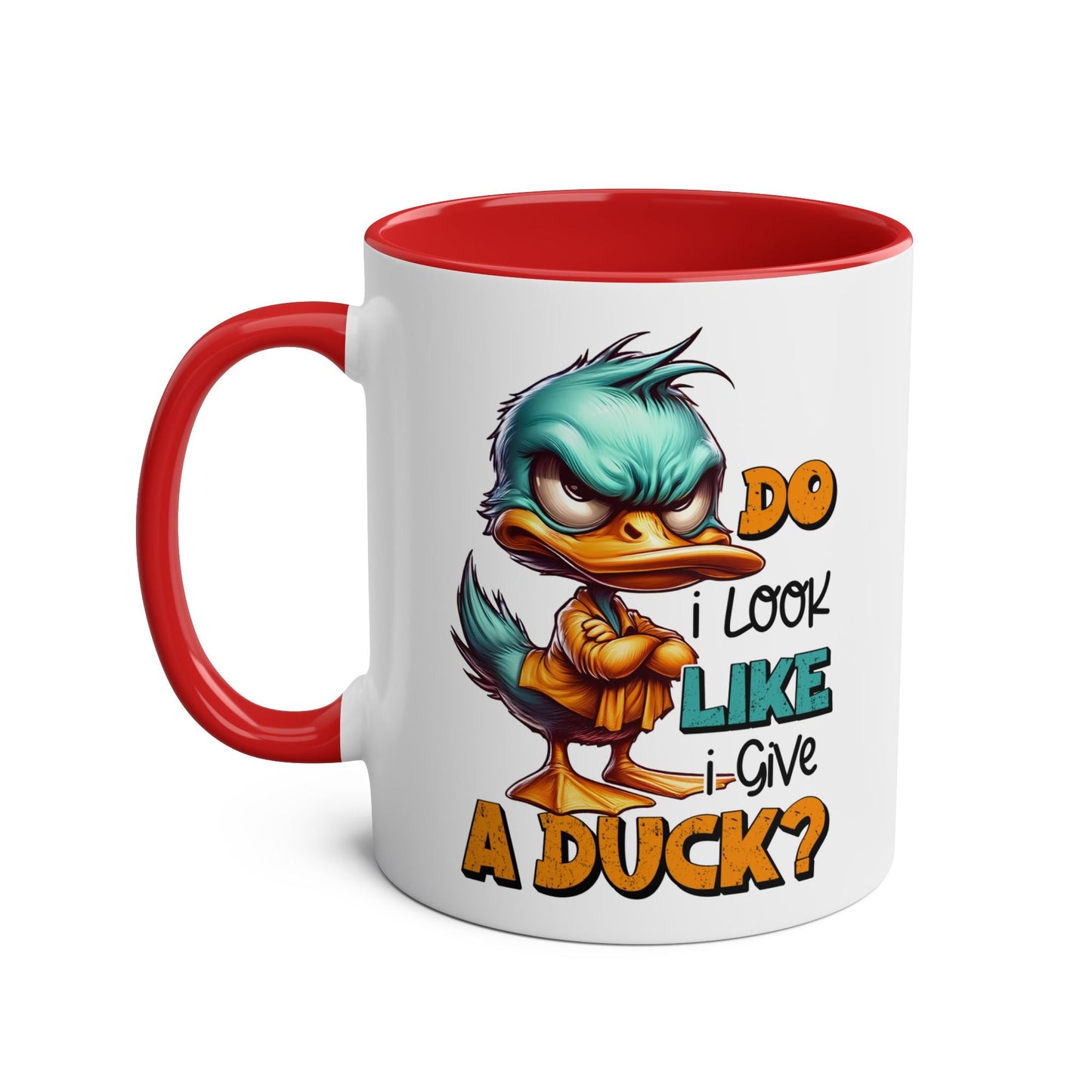 Quack up your morning routine with the Do I Look Like I Give A Duck Fun Novelty Mug. This sarcastic mug brings amusing word play to your daily caffeine fix. A quirkyMugarooz