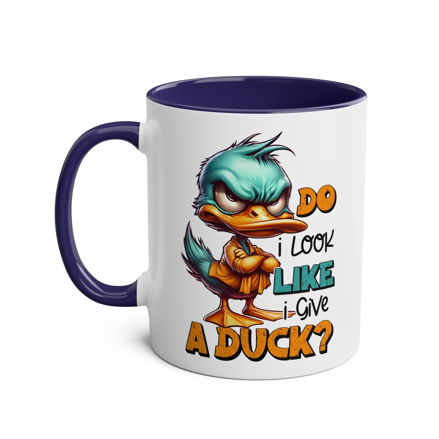 Quack up your morning routine with the Do I Look Like I Give A Duck Fun Novelty Mug. This sarcastic mug brings amusing word play to your daily caffeine fix. A quirkyMugarooz