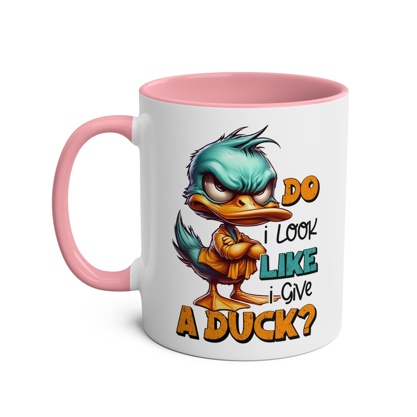 Quack up your morning routine with the Do I Look Like I Give A Duck Fun Novelty Mug. This sarcastic mug brings amusing word play to your daily caffeine fix. A quirkyMugarooz