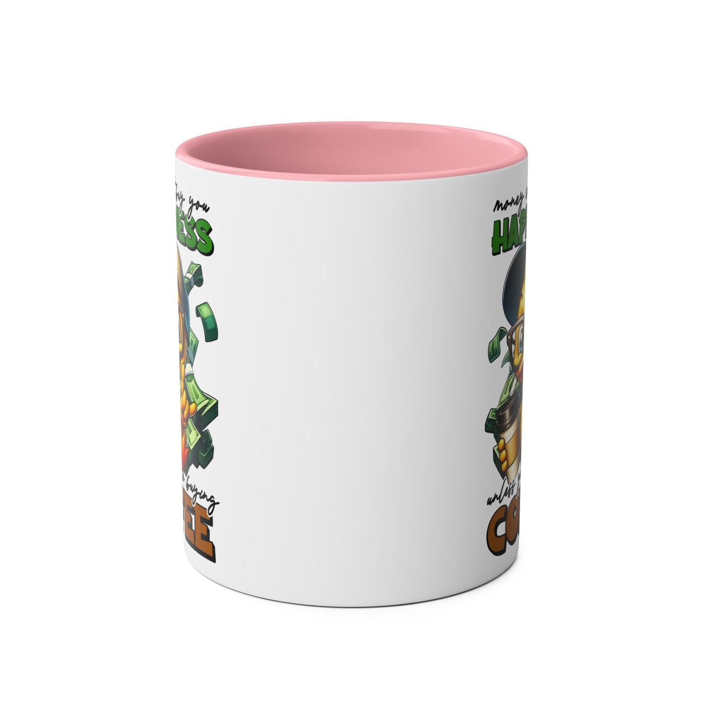 Brighten up your day with the "Happiness" coffee mug! With its funny and novelty design, this mug is sure to bring a smile to your face every time you use it. PerfecMugarooz