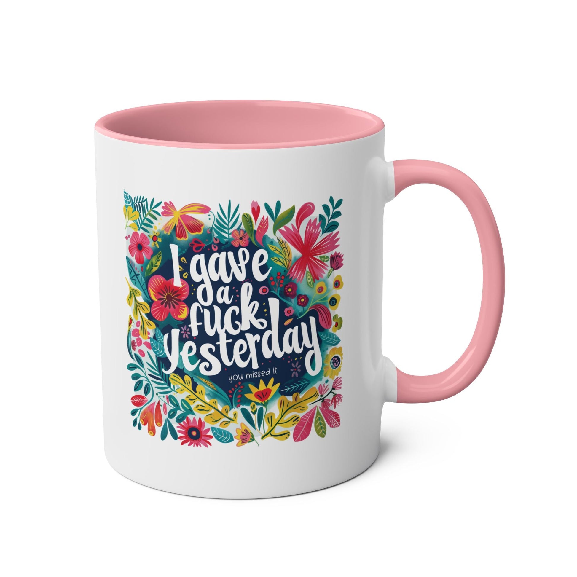 Add some sass to your morning routine with our I Gave a Fuck Yesterday mug. This cheeky and rude mug is sure to make you and anyone who sees it laugh. Who needs a boMugarooz