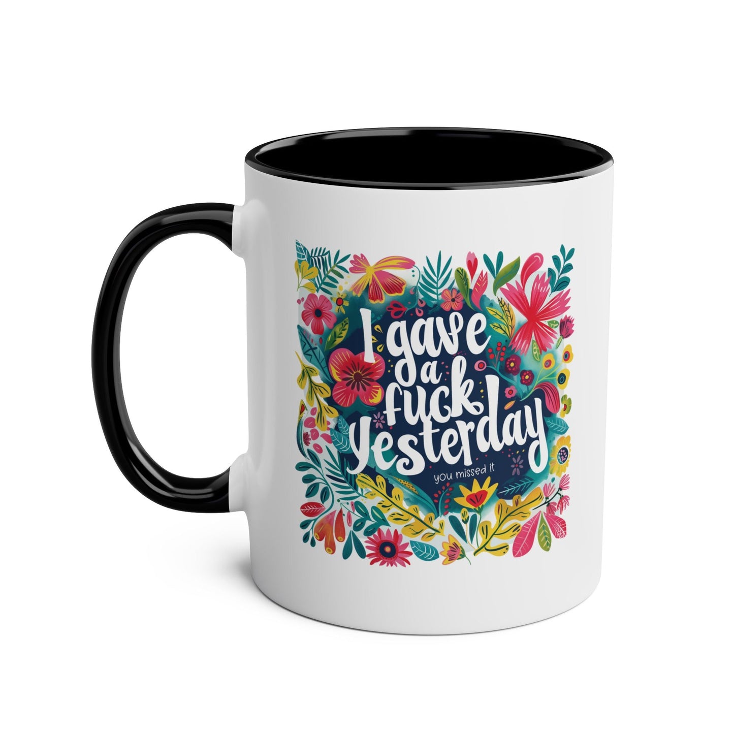 Add some sass to your morning routine with our I Gave a Fuck Yesterday mug. This cheeky and rude mug is sure to make you and anyone who sees it laugh. Who needs a boMugarooz