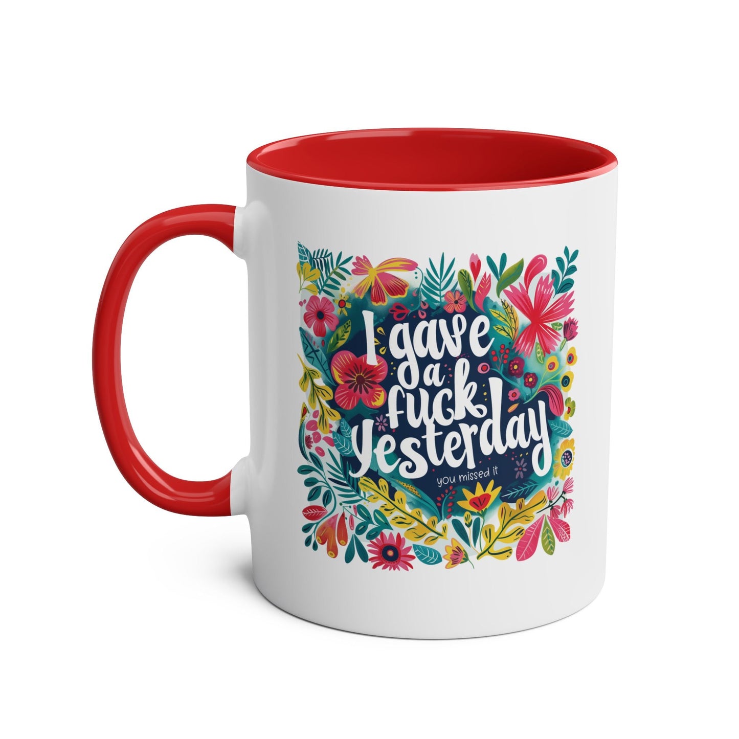 Add some sass to your morning routine with our I Gave a Fuck Yesterday mug. This cheeky and rude mug is sure to make you and anyone who sees it laugh. Who needs a boMugarooz