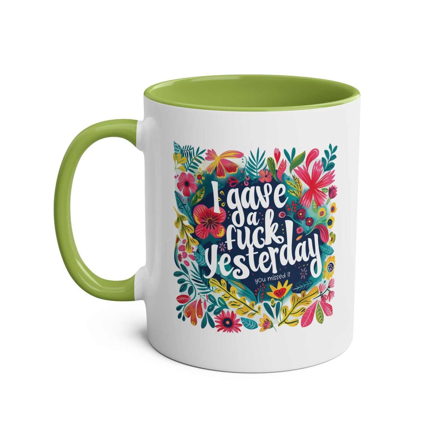 Add some sass to your morning routine with our I Gave a Fuck Yesterday mug. This cheeky and rude mug is sure to make you and anyone who sees it laugh. Who needs a boMugarooz