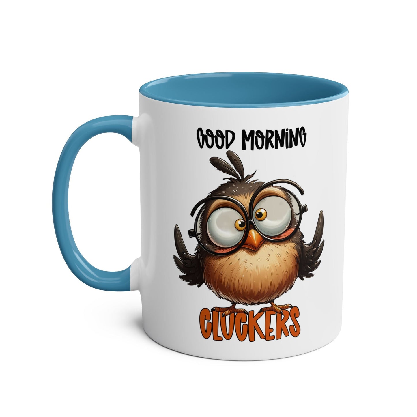 Rise and shine with the Morning Cluckers Novelty Coffee Mug. This fun and cheeky mug is sure to bring a smile to your face as you sip your morning brew. With a playfMugarooz