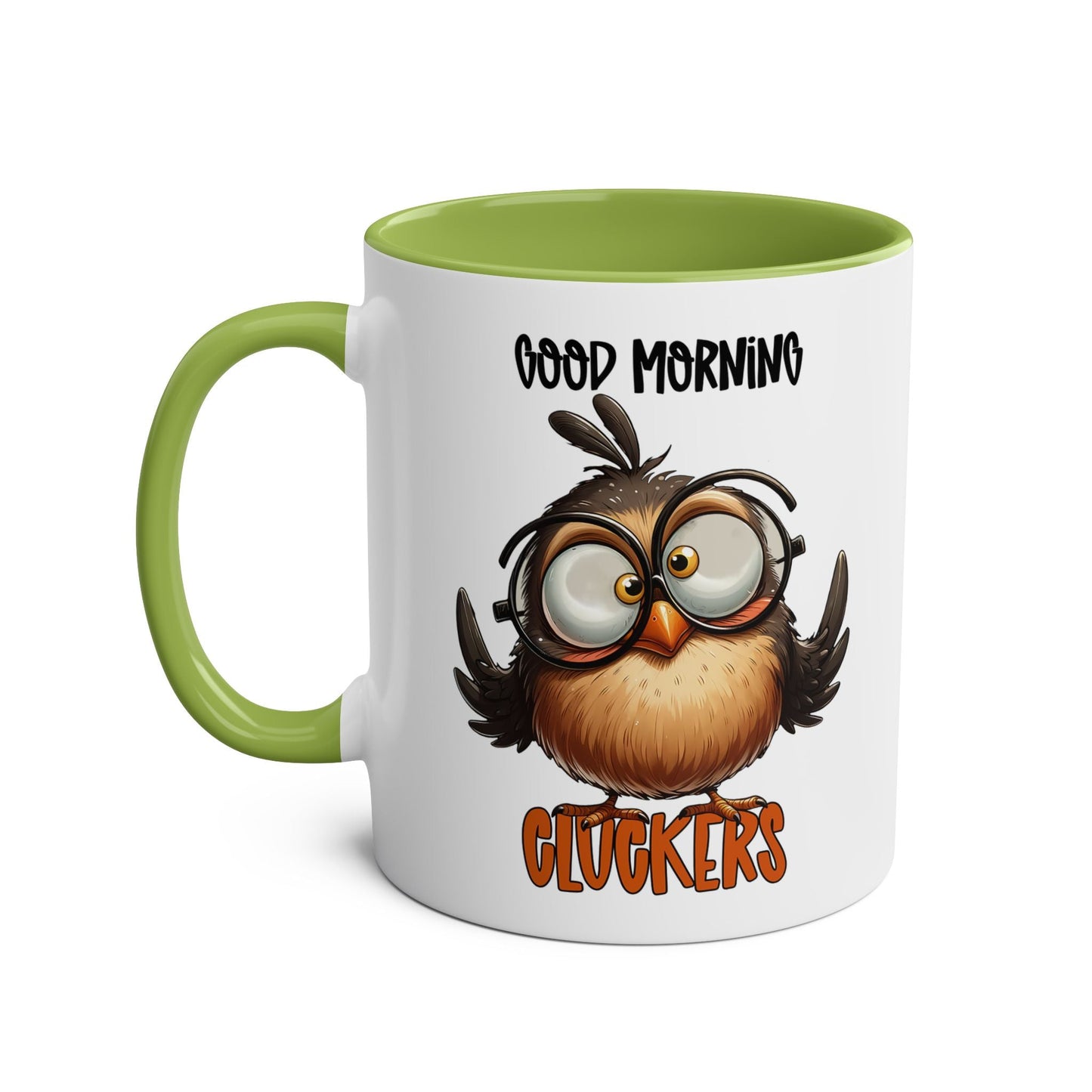 Rise and shine with the Morning Cluckers Novelty Coffee Mug. This fun and cheeky mug is sure to bring a smile to your face as you sip your morning brew. With a playfMugarooz