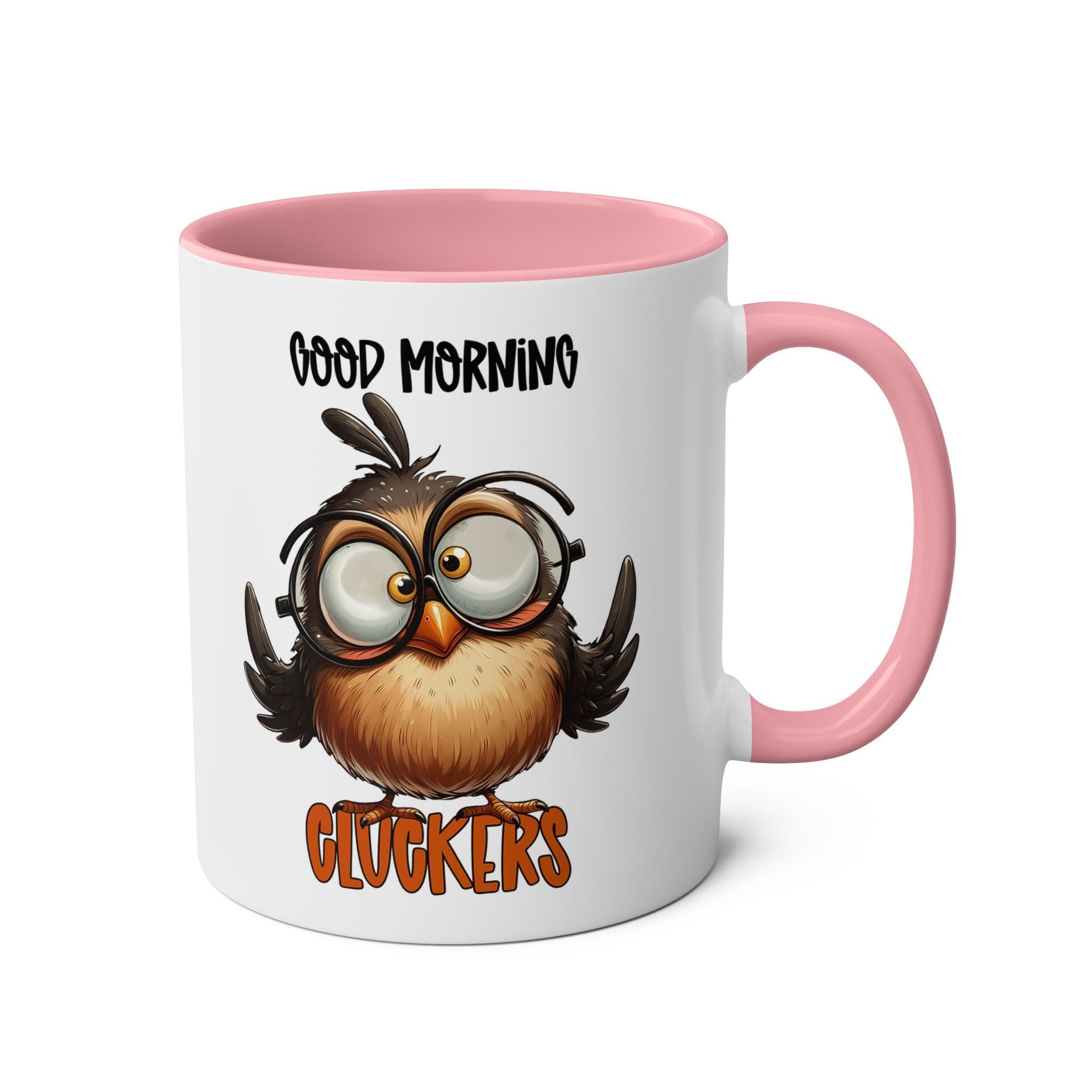 Rise and shine with the Morning Cluckers Novelty Coffee Mug. This fun and cheeky mug is sure to bring a smile to your face as you sip your morning brew. With a playfMugarooz