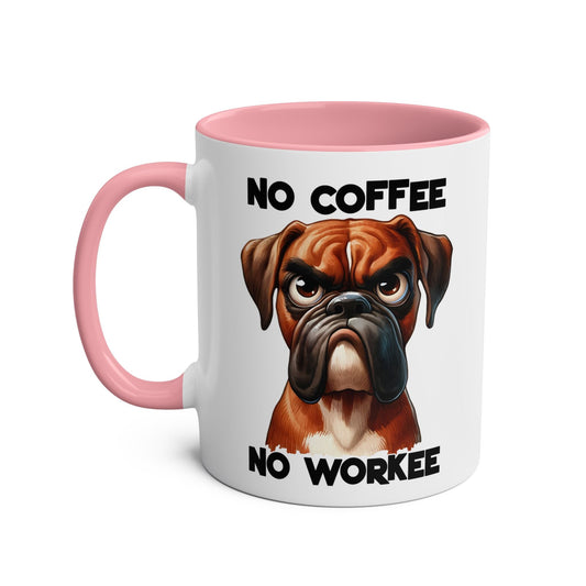 No caffeine? No problem! This cheeky and rude novelty mug will bring some humour to your daily routine. With its funny slogan, "No Coffee No Workee," you'll never haMugarooz