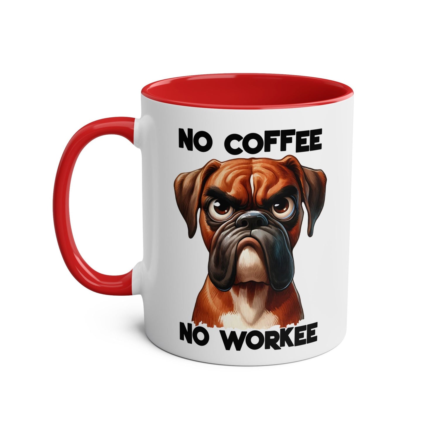 No caffeine? No problem! This cheeky and rude novelty mug will bring some humour to your daily routine. With its funny slogan, "No Coffee No Workee," you'll never haMugarooz