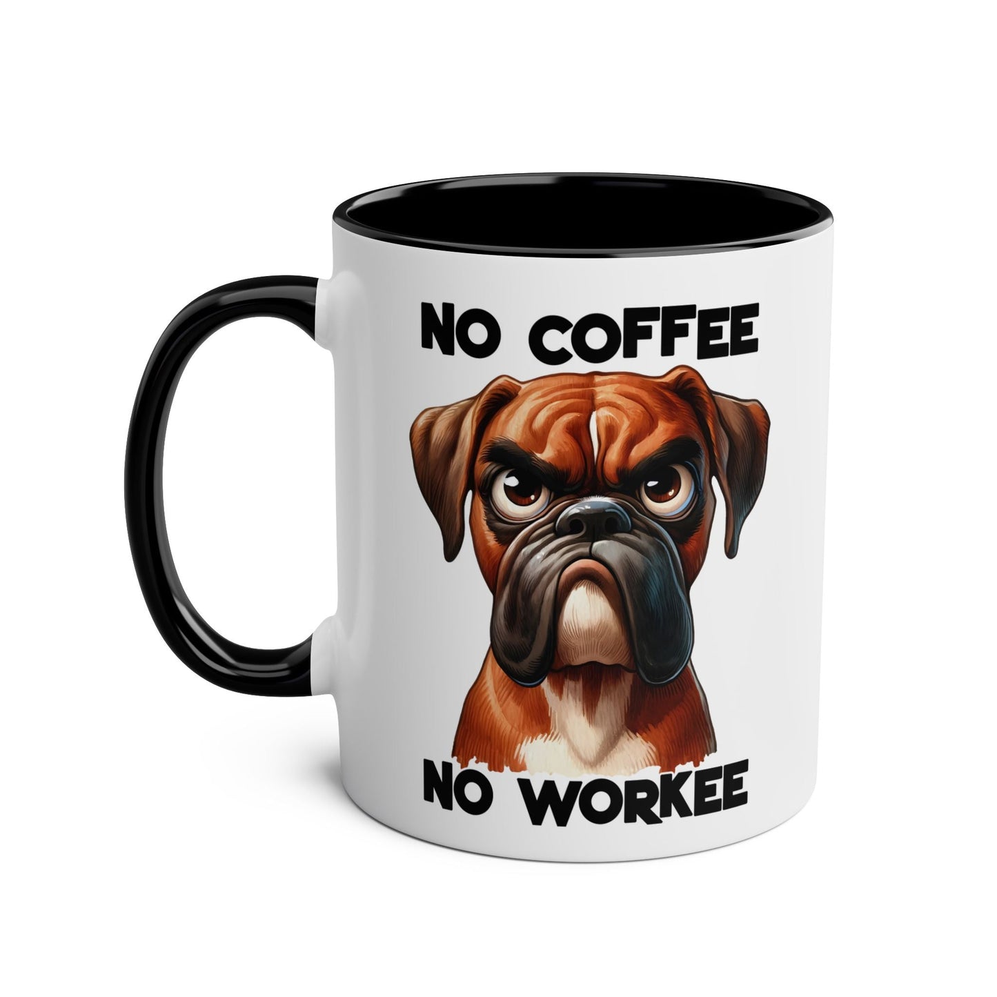 No caffeine? No problem! This cheeky and rude novelty mug will bring some humour to your daily routine. With its funny slogan, "No Coffee No Workee," you'll never haMugarooz