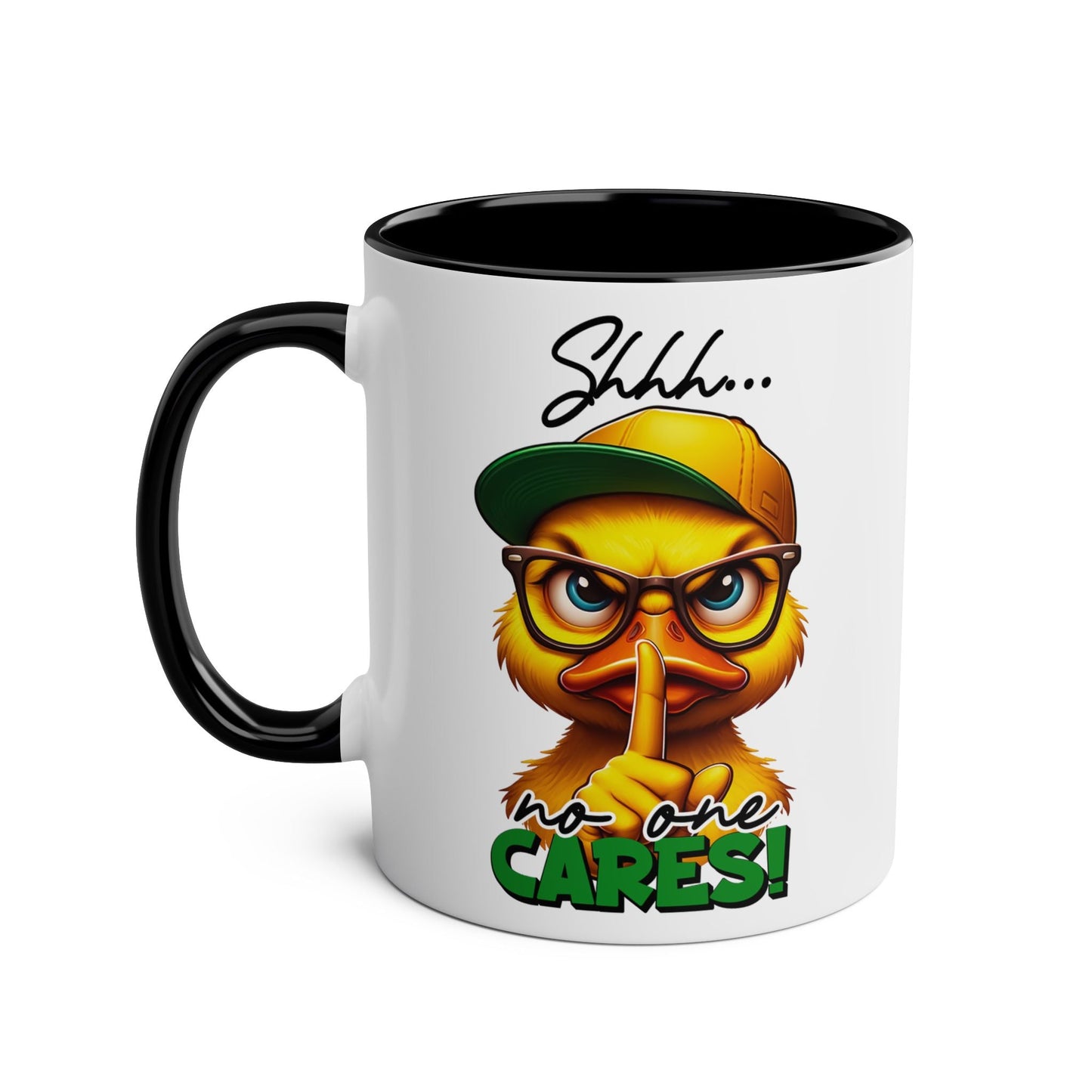 Shhhh, no one cares - except for those who love a good laugh. This funny coffee mug is perfect for the sarcastic and playful ones. Its novelty design will surely briMugarooz