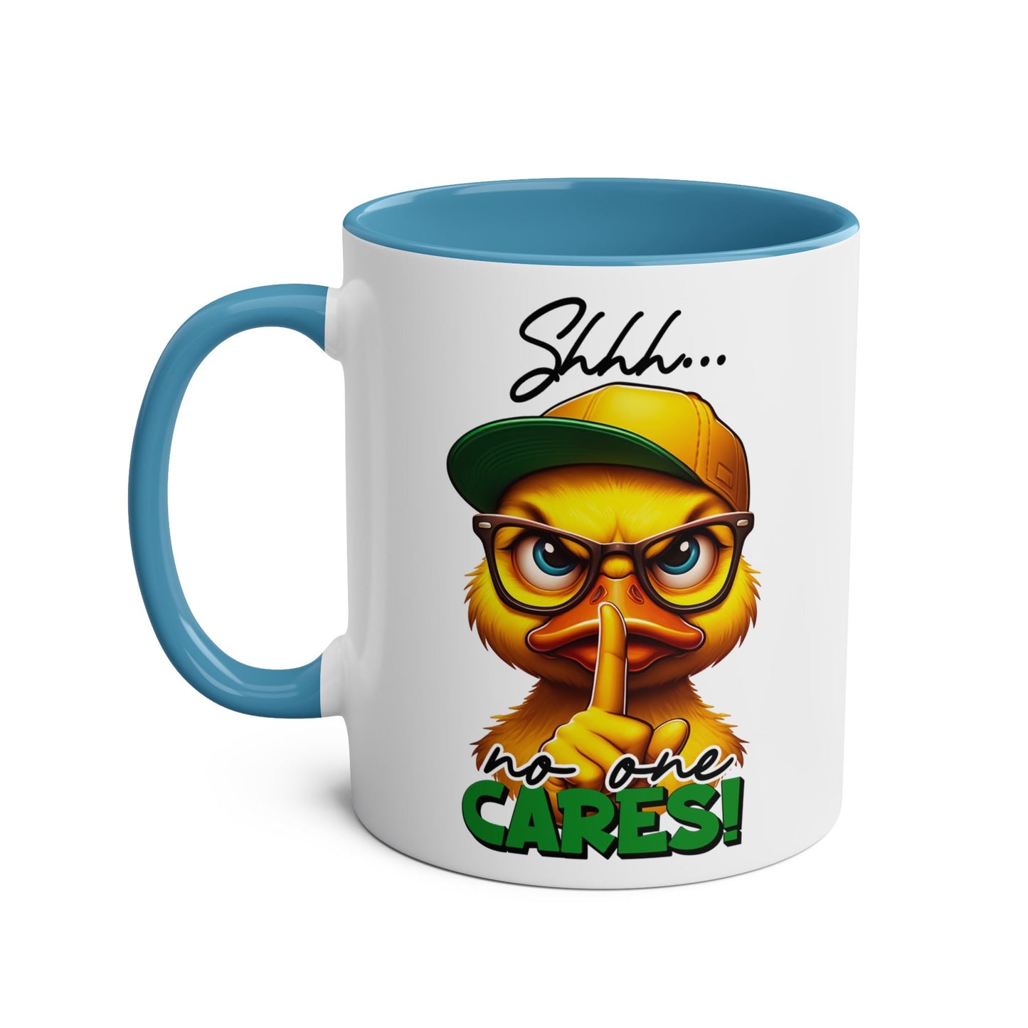 Shhhh, no one cares - except for those who love a good laugh. This funny coffee mug is perfect for the sarcastic and playful ones. Its novelty design will surely briMugarooz