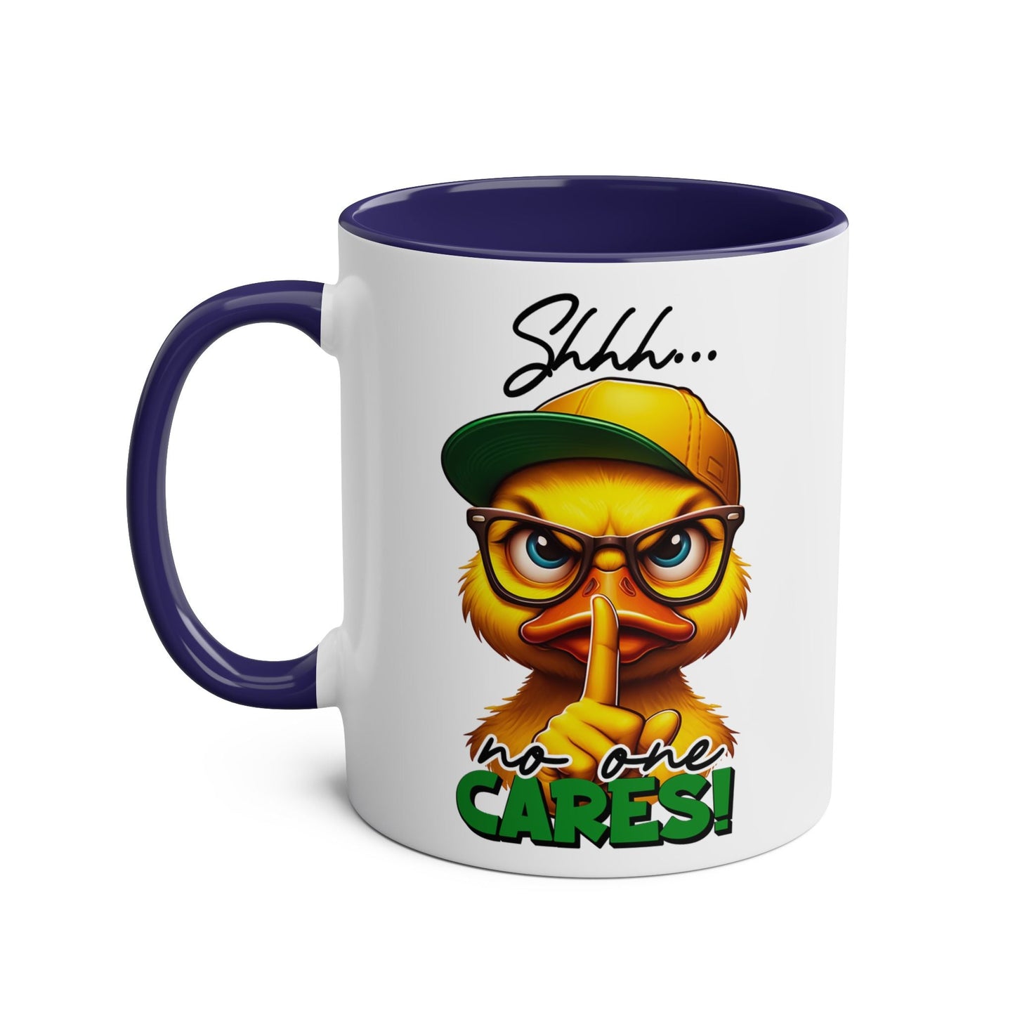 Shhhh, no one cares - except for those who love a good laugh. This funny coffee mug is perfect for the sarcastic and playful ones. Its novelty design will surely briMugarooz