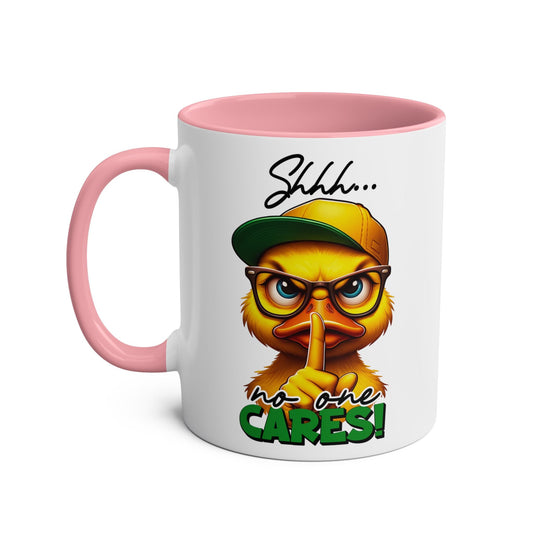 Shhhh, no one cares - except for those who love a good laugh. This funny coffee mug is perfect for the sarcastic and playful ones. Its novelty design will surely briMugarooz