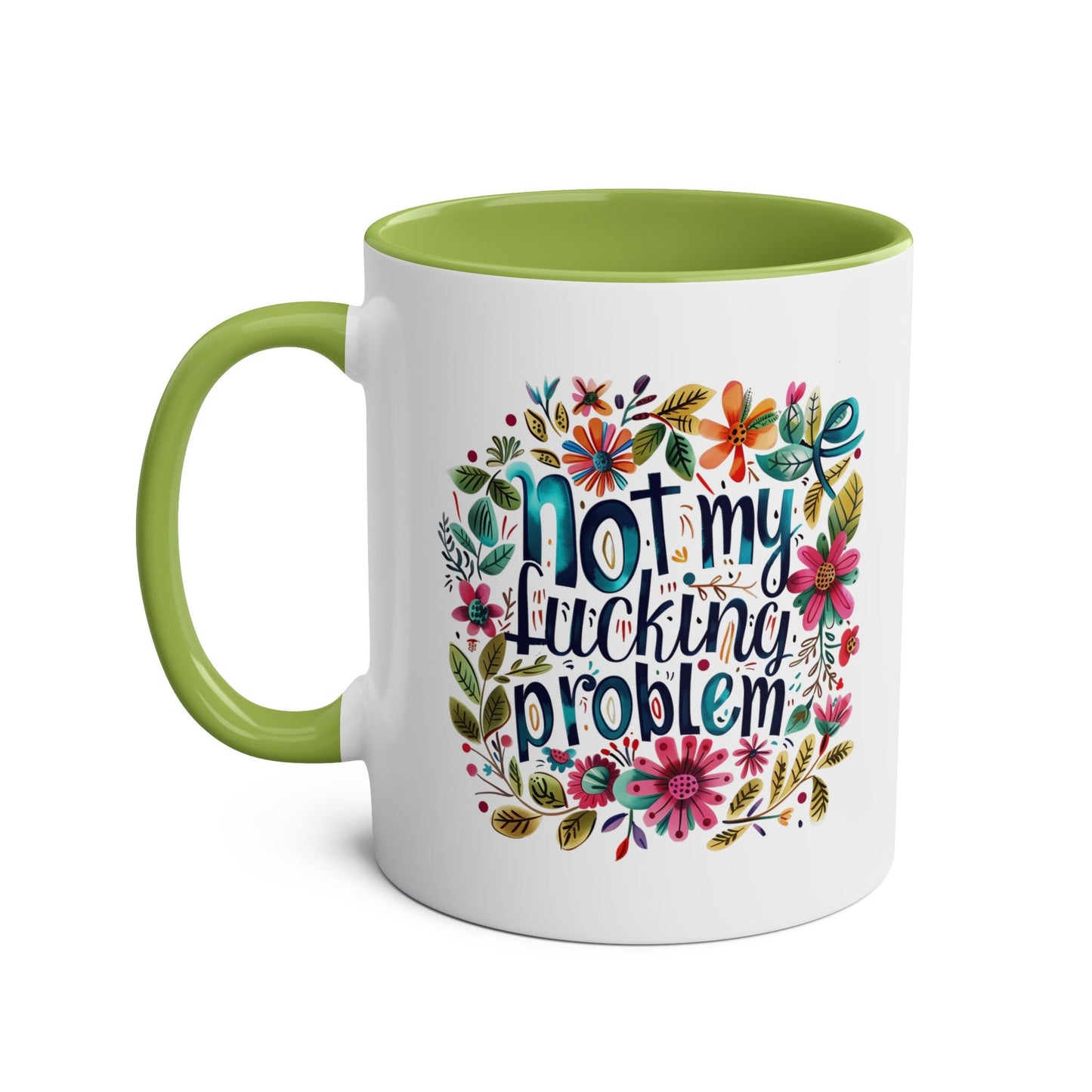 Unleash your inner rebel with the Not My Fucking Problem funny coffee mug. This cheeky and rude mug is perfect for those who don't take themselves too seriously. SipMugarooz