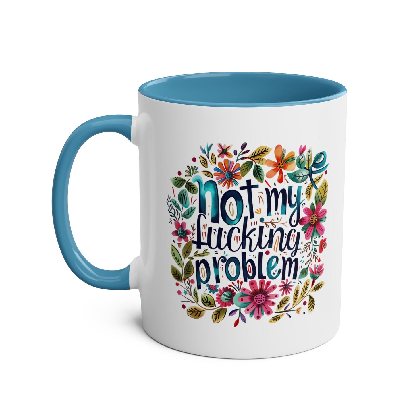 Unleash your inner rebel with the Not My Fucking Problem funny coffee mug. This cheeky and rude mug is perfect for those who don't take themselves too seriously. SipMugarooz