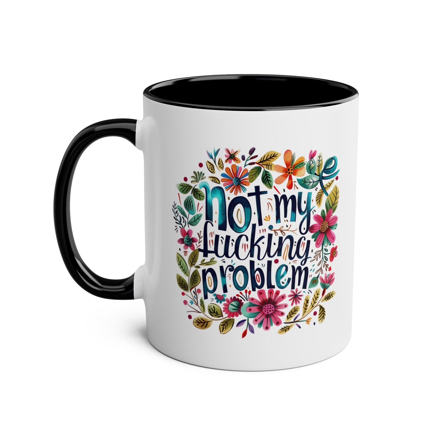 Unleash your inner rebel with the Not My Fucking Problem funny coffee mug. This cheeky and rude mug is perfect for those who don't take themselves too seriously. SipMugarooz