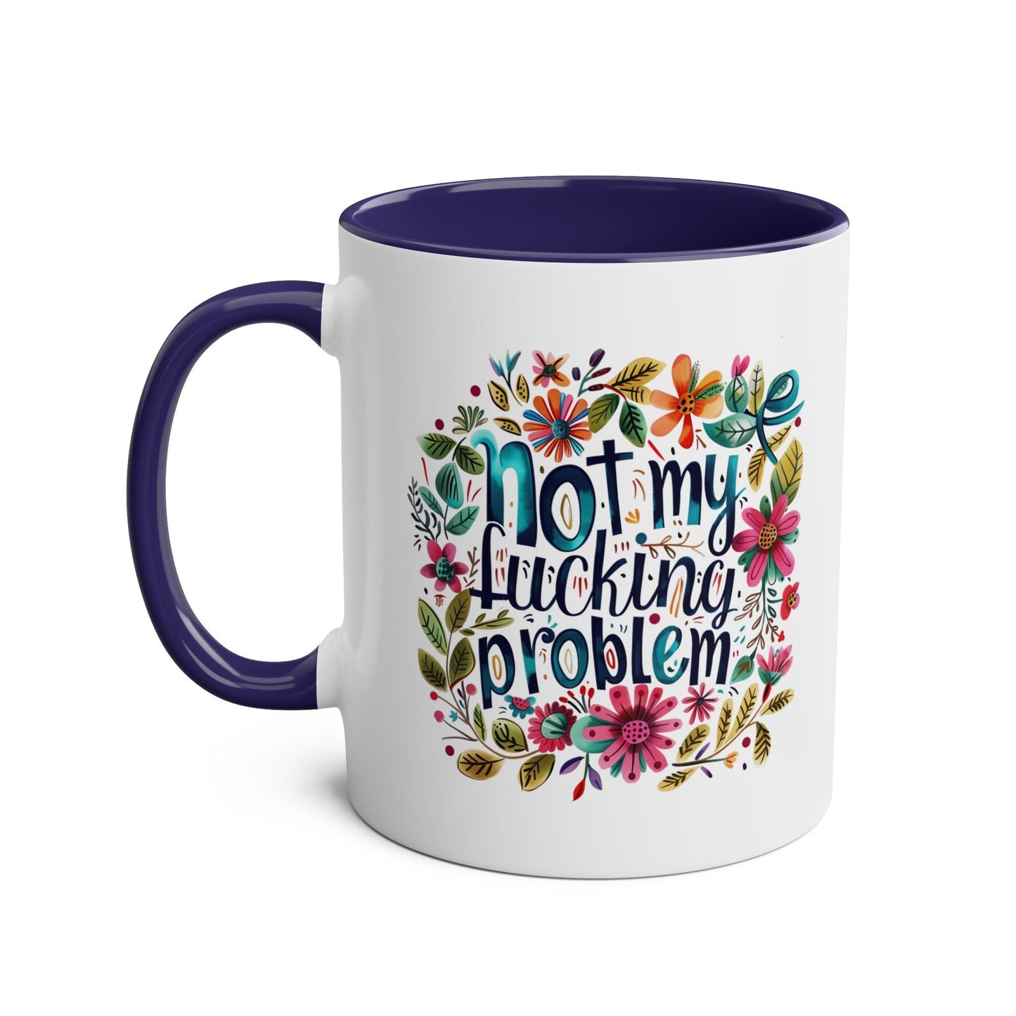 Unleash your inner rebel with the Not My Fucking Problem funny coffee mug. This cheeky and rude mug is perfect for those who don't take themselves too seriously. SipMugarooz