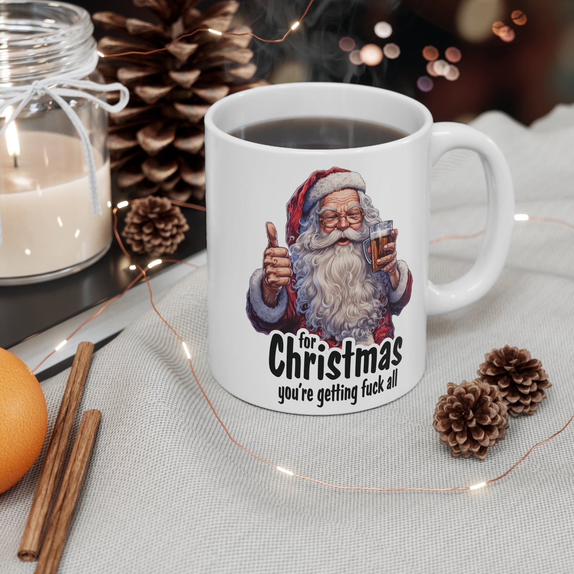 Rude Santa Christmas Mug - Mugarooz