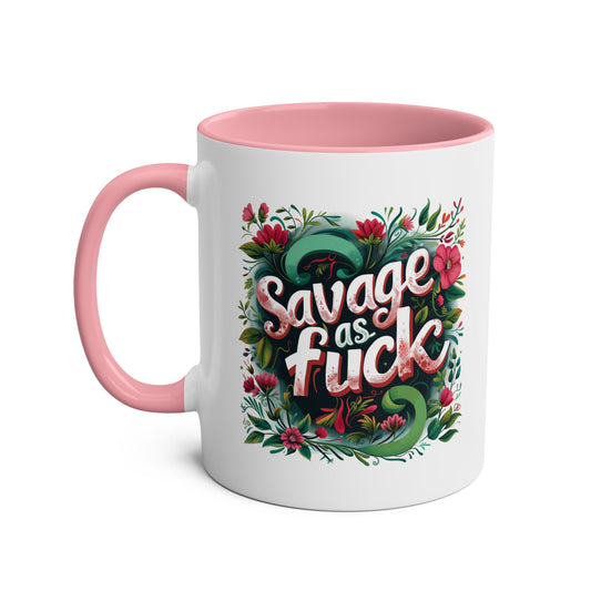 Get your caffeine fix with some attitude using our Savage As Fuck Funny Rude Coffee Mug. With its cheeky and rude design, this mug will definitely make a statement wMugarooz