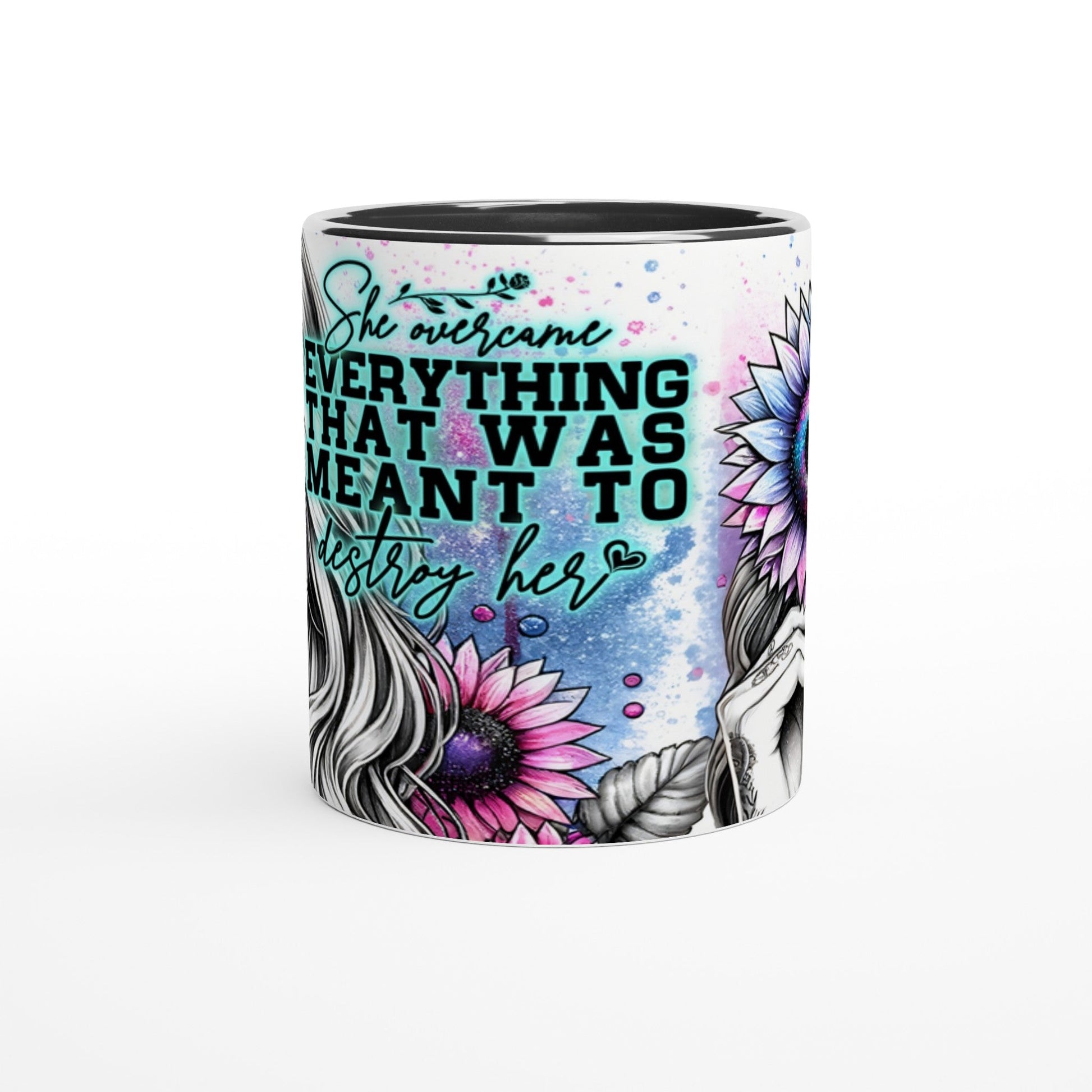 She Overcame Everything – Motivational Coffee Cup - Mugarooz