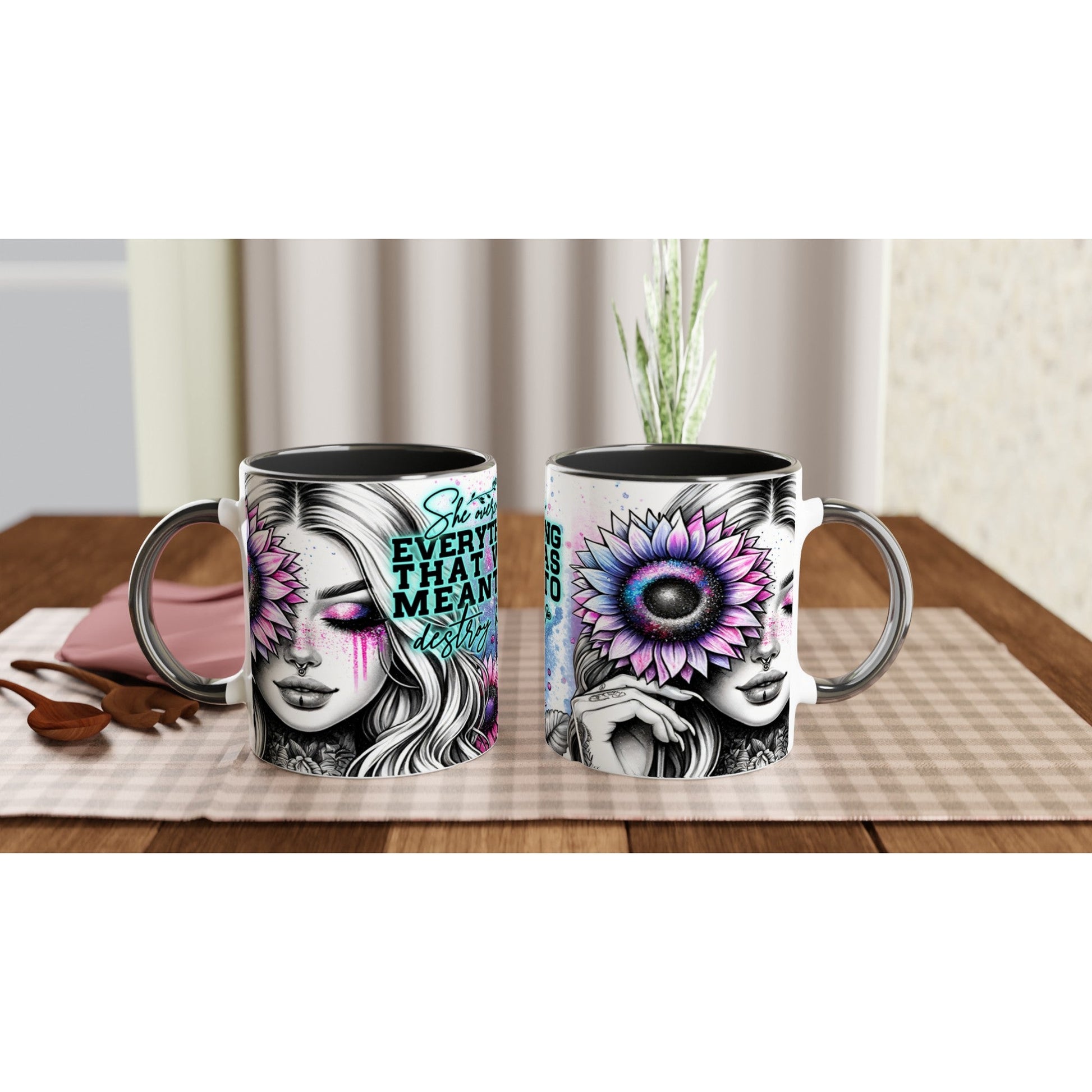 She Overcame Everything – Motivational Coffee Cup - Mugarooz