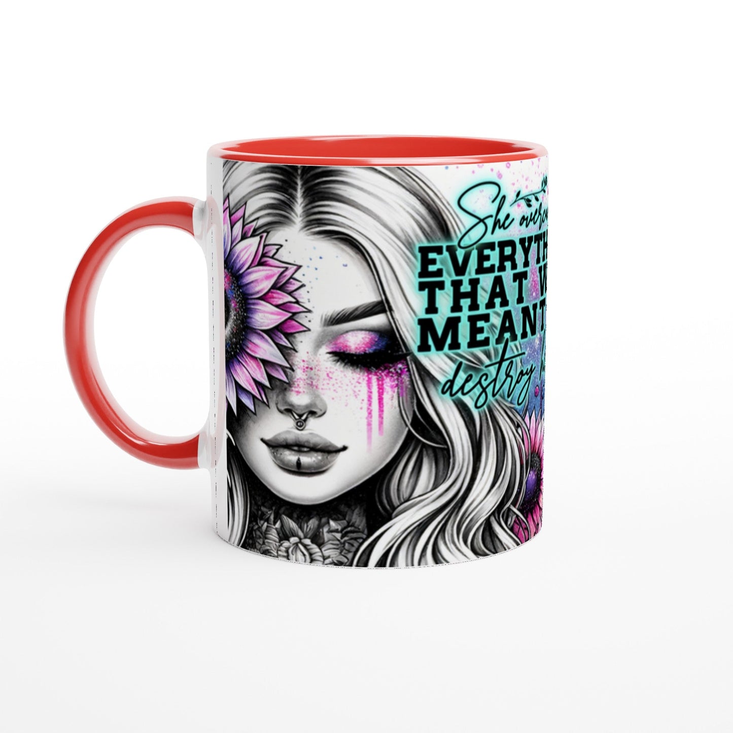 She Overcame Everything – Motivational Coffee Cup - Mugarooz