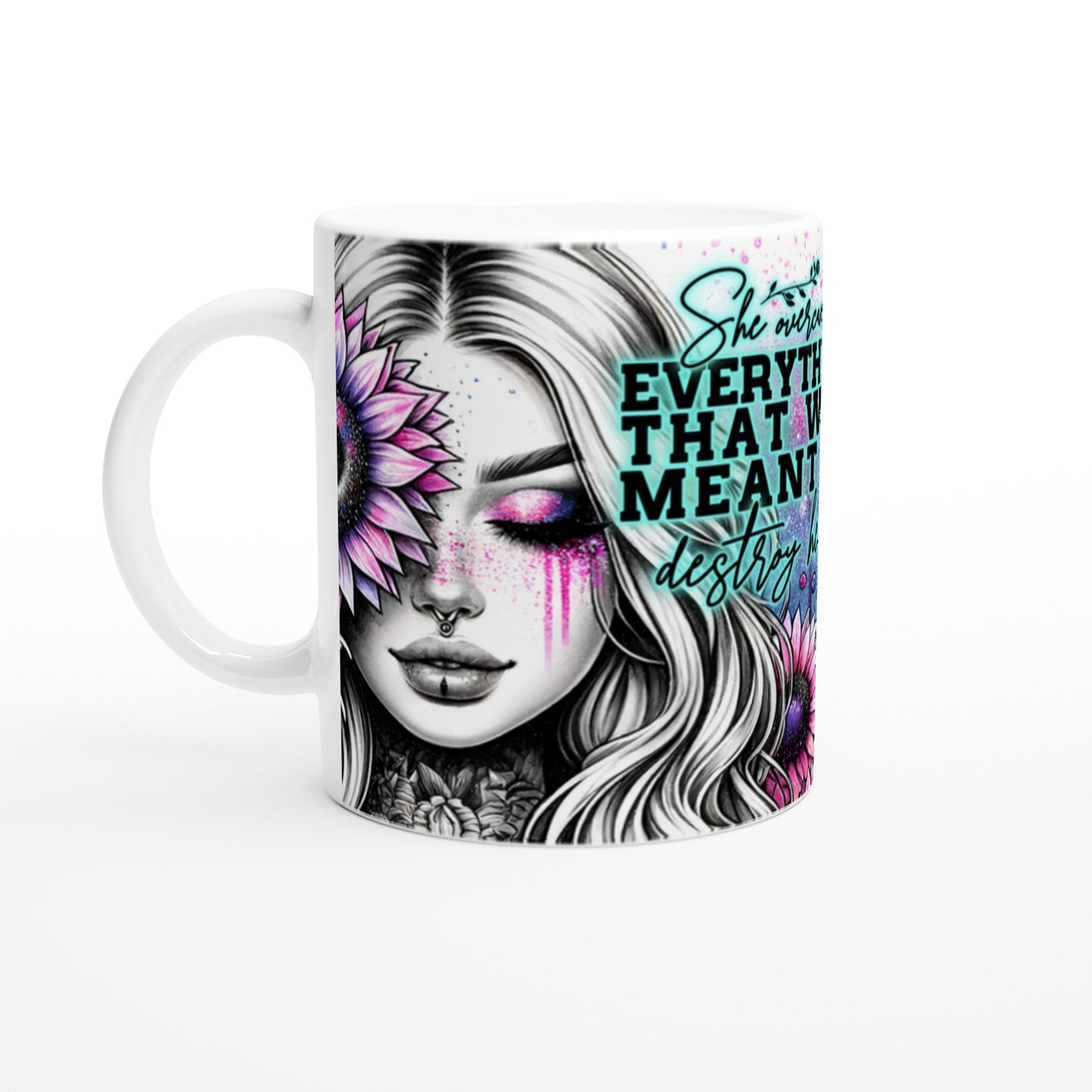 She Overcame Everything – Motivational Coffee Cup - Mugarooz