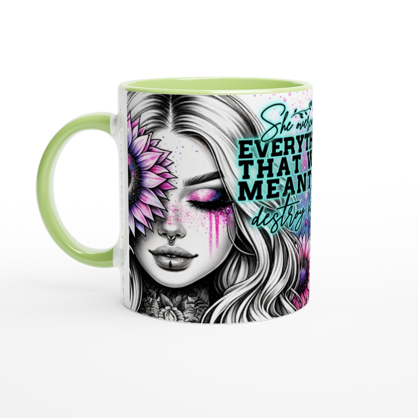 She Overcame Everything – Motivational Coffee Cup - Mugarooz