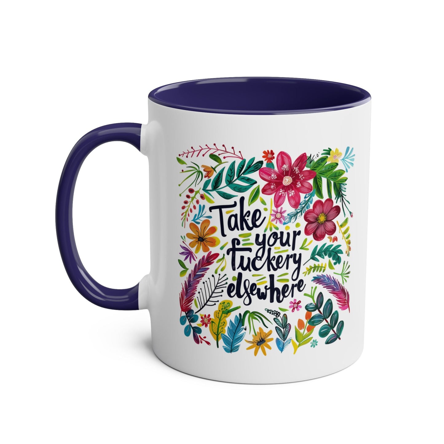 Give your morning routine a sassy twist with our Take Your Fuckery Elsewhere Novelty Mug. This mug is cheeky and rude, perfect for those who don't take themselves toMugarooz